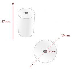 Thermal 57 x 28 mm Chip & Pin Roll (TH413) - Box of 20 by Merley
