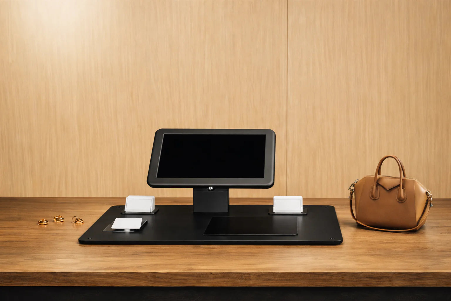 Mews Kiosk enclosures (Custom Base + Tablet Stand)