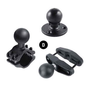 Ram Mounts Round Base With Steel Reinforced Post - D-Ball (2.25"), 2.5" Diameter, 4-Hole Amps - Ramd254Uin1