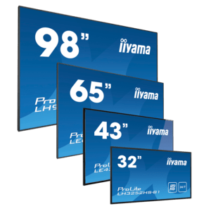 Iiyama Prolite Lfds Lh4364Uhs-B1Ag, 43", 4K Uhd, 500Cd, Tft Screen, Hdmi, Rs232, Display-Port, Vesa 300X300Mm, Black, Qsg - Iiy4364
