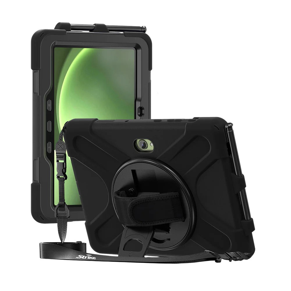 Strike Rugged Case with Hand Strap and Lanyard for Samsung Galaxy Tab Active5 Pro/4 Pro/ Pro
