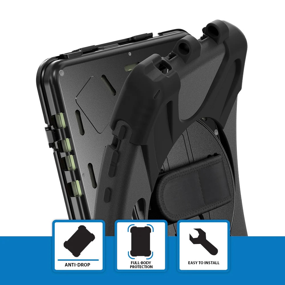 Strike Rugged Case with Hand Strap and Lanyard for Samsung Galaxy Tab Active5 Pro/4 Pro/ Pro